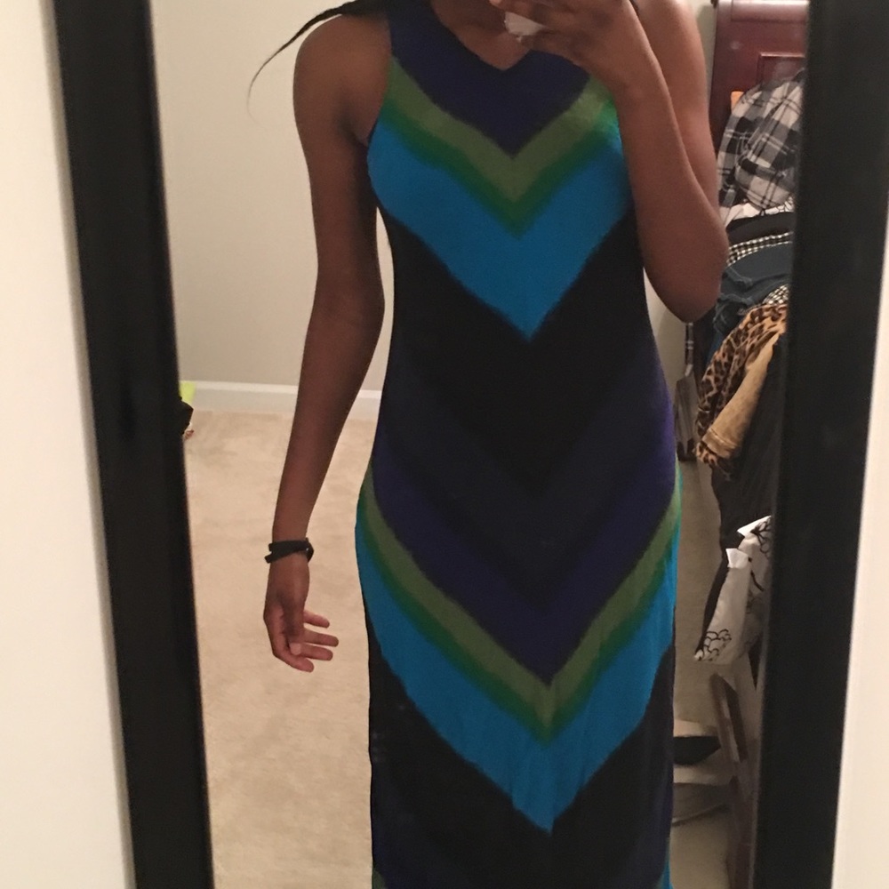 💙 Multicolor Vintage Maxi Dress